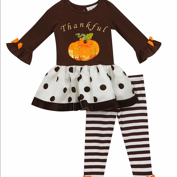 NWT RARE editions 6 thanksgiving tutu dress set - Picture 2 of 12